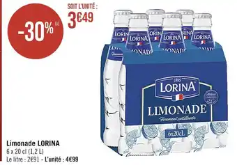 Casino Supermarchés Lorina limonade offre
