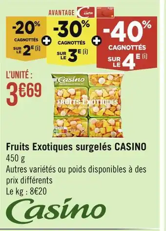 Casino Supermarchés Casino fruits exotiques surgelés offre