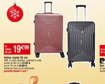 Cora x Carrefour Valise rigide 55 cm offre