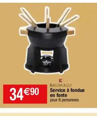 Migros BAUMALU Service à fondue en fonte offre