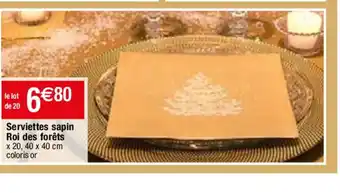 Serviettes sapin Roi des forĂȘts