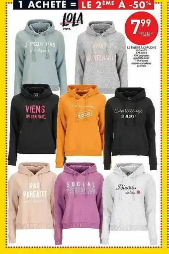Stokomani Le Sweat à Capuche Lola offre