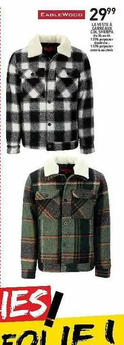 Stokomani La Veste à Carreaux Col Sherpa offre