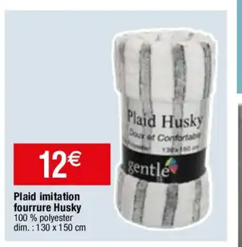 Migros Plaid imitation fourrure Husky offre