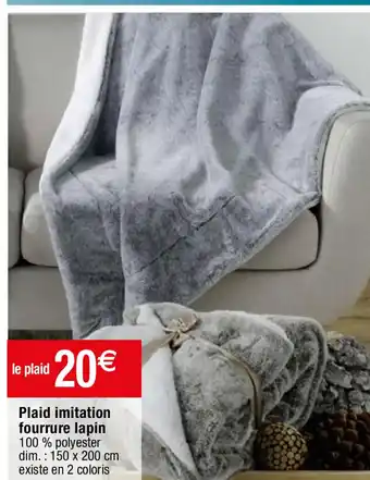 Migros Plaid imitation fourrure lapin offre