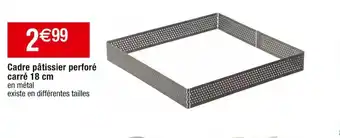 Cora x Carrefour Cadre pâtissier perforé carré 18 cm offre
