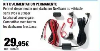Autobacs KIT D'ALIMENTATION PERMANENTE offre