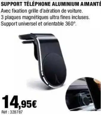 Autobacs SUPPORT TÉLÉPHONE ALUMINIUM AIMANTÉ offre