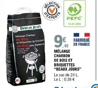 E.Leclerc Mélange charbon de bois et Briquettes offre