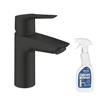 Brico Cash Mitigeur lavabo grohe start ouverture eau froide noir s + nettoyant grohclean offre