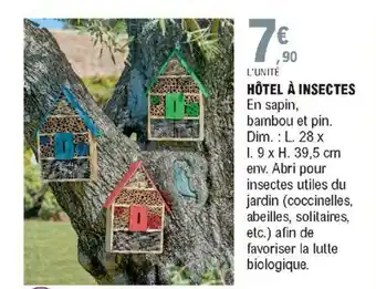 E.Leclerc Hotel à Insectes offre