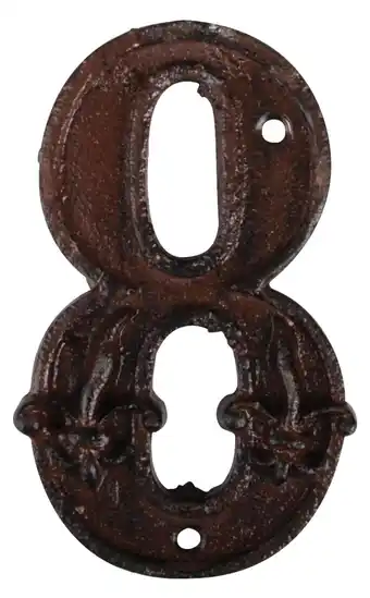 Jardiland Numéro 8 de maison/porte en fonte - l.7,8 x l.1,1 x h.12,6 cm offre