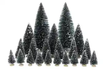 Luville - sapins verts 21 pièces - ø8 x h.22 cm