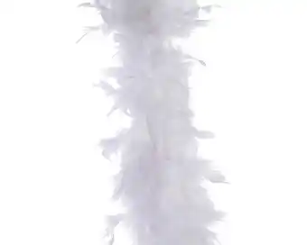 Kaemingk - guirlande boa de plumes blanches ø.15 x h.184 cm