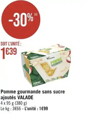Valade pomme gourmande sans sucre ajoutés