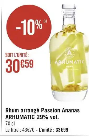 Arhumatic rhum arrangé passion ananas 29% vol