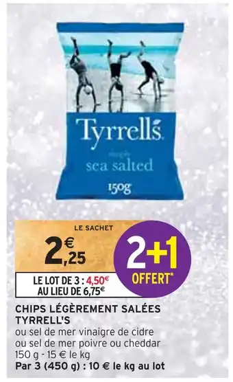 Intermarché Tyrrell's chips légèrement salées offre