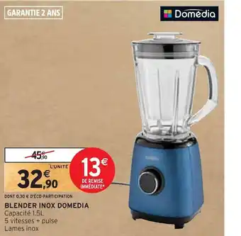 Intermarché Domedia blender inox offre