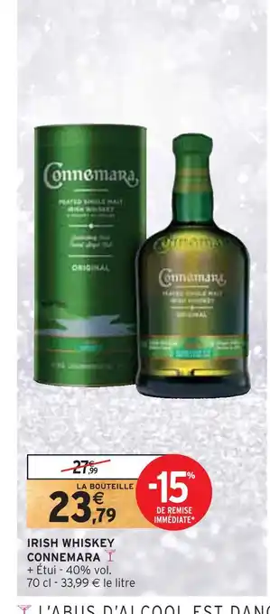 Intermarché Connemara irish whiskey offre