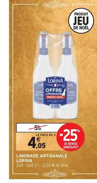 Intermarché Lorina limonade artisanale offre