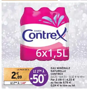 Intermarché Contrex eau minérale naturelle offre
