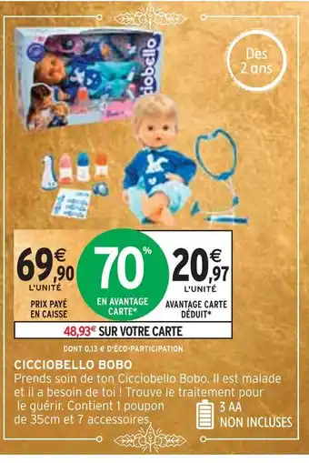 Intermarché Cicciobello bobo offre