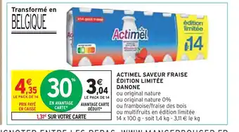 Intermarché Danone actimel saveur fraise édition limitée offre
