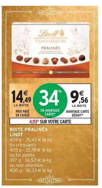 Lindt boite pralinés