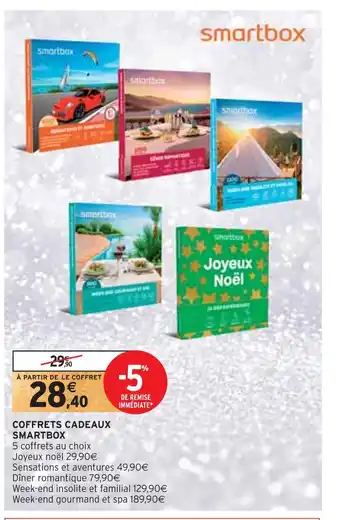 Intermarché Smartbox coffrets cadeaux offre