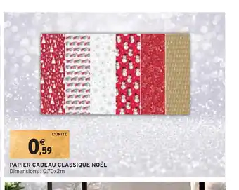 Intermarché Papier cadeau classique noël offre