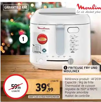 Intermarché Moulinex friteuse fry uno offre