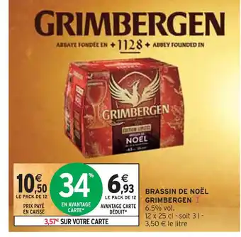 Intermarché Grimbergen brassin de noël offre