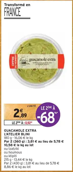 L'atelier blini guacamole extra