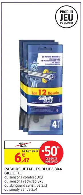 Intermarché Gillette rasoirs jetables blue3 3x4 offre