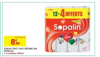 Intermarché Sopalin essuie tout love décore x12 offre