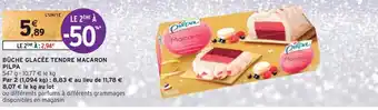Intermarché Pilpa bûche glacée tendre macaron offre