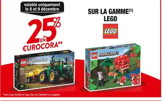 Cora x Carrefour Lego 25% en €urocora sur la gamme lego offre