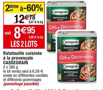 Cassegrain ratatouille cuisinée à la provençale