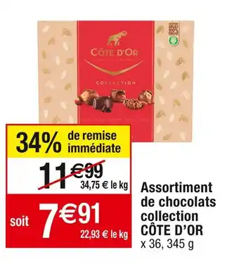 Cora x Carrefour Côte d’or assortiment de chocolats collection offre