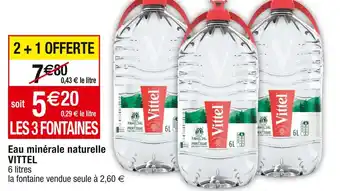 Cora x Carrefour Vittel eau minérale naturelle offre