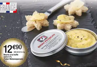 Cora x Carrefour Dom petroff beurre à la truffe noire 5 % (tuber melanosporum) offre