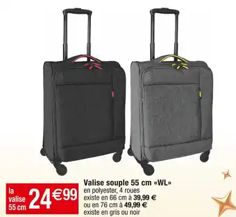 Cora x Carrefour Valise souple 55 cm wl offre