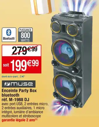 Cora x Carrefour Muse enceinte party box bluetooth offre