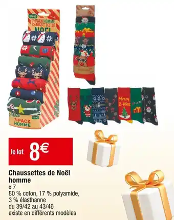 Cora x Carrefour Chaussettes de noël homme offre