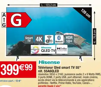 Cora x Carrefour Hisense téléviseur qled smart tv 55’’ offre