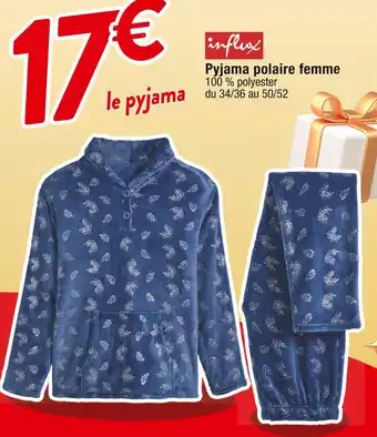 Cora x Carrefour Influx pyjama polaire femme offre