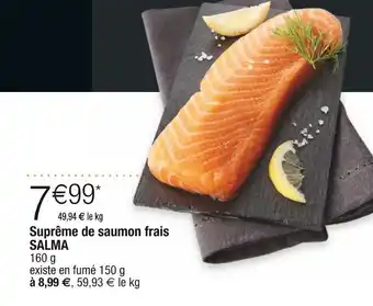 Salma suprême de saumon frais