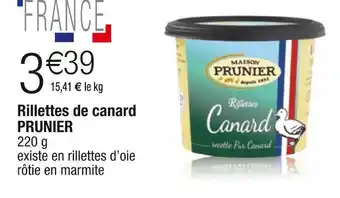 Cora x Carrefour Prunier rillettes de canard offre