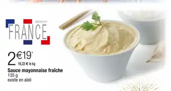 Cora x Carrefour Sauce mayonnaise fraîche offre