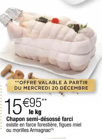 Cora x Carrefour Chapon semi-désossé farci offre